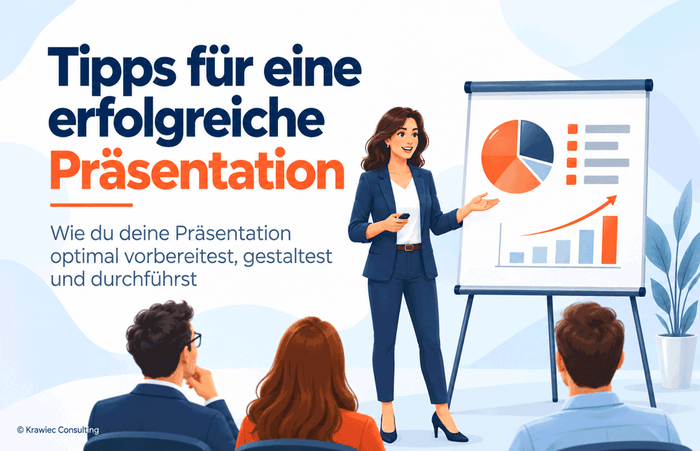 Tipps für eine erfolgreiche Präsentation: Grafik zur optimalen Vorbereitung und Durchführung