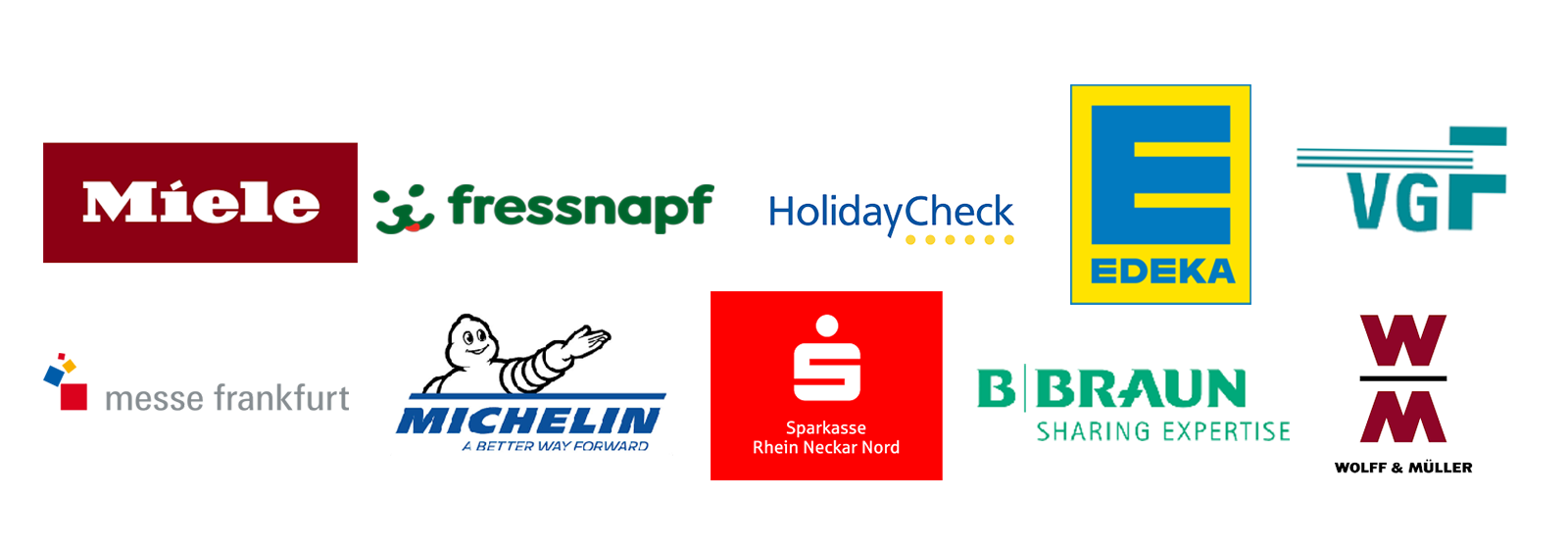 Logos ausgewählter Kunden und Unternehmen aus Inhouse-Trainings und Train-the-Trainer-Seminaren